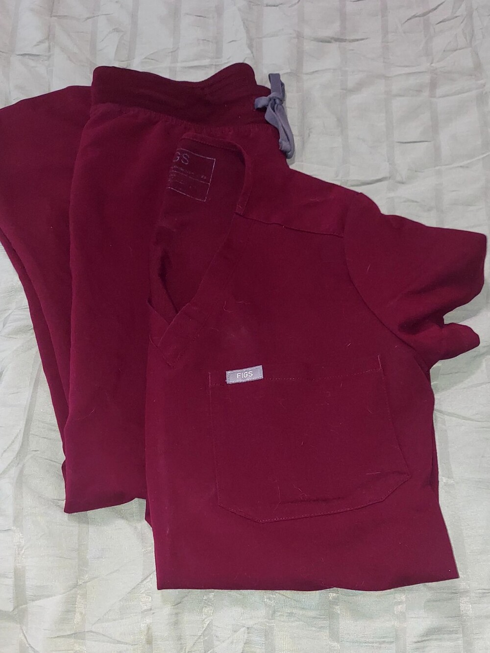Figs Burgandy Scrub Set XS/XXS